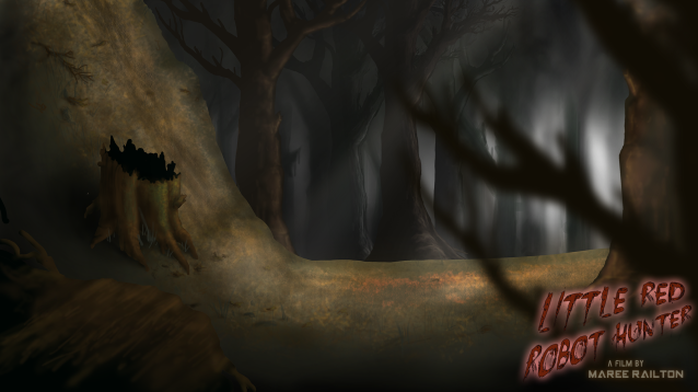 Background Art "Forest Chase" (Little Red Robot Hunter)